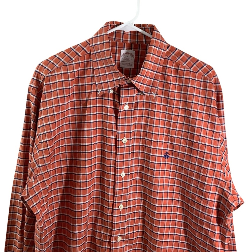 Brooks Brothers Men’s Supima The Original Polo Shirt Checkered plaid - Picture 2 of 6